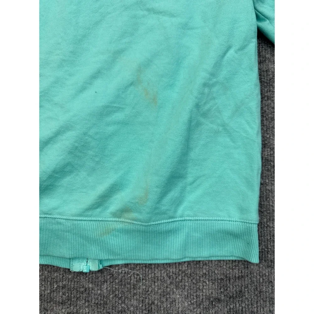 The Children's Place Girls XL 14 Teal Blue LOVE Glitter Zip Up Hoodie Sweatshirt